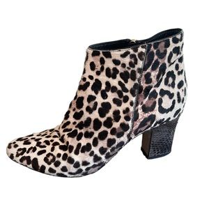 Tamara Melon Women’s High End Leopard Print Heeled Booties SZ EU 39/US 8